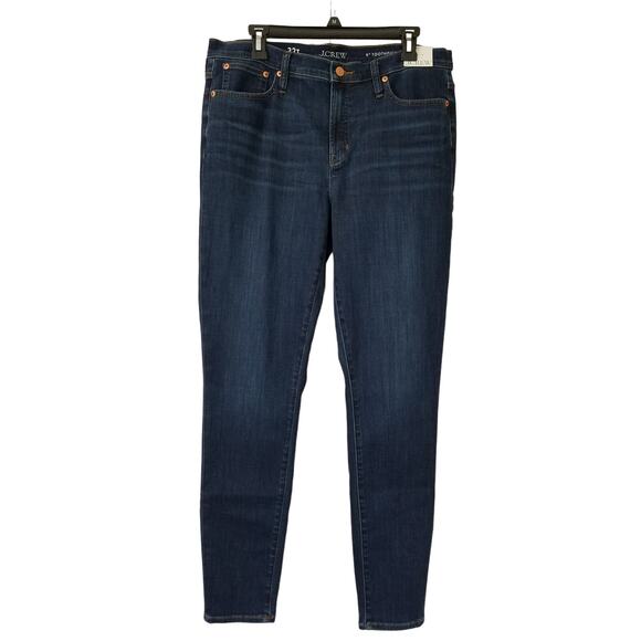 J, Crew Tall 9" Toothpick Jeans Mid Rise Size T32 Point Lake Wash NWT $128 J1887 - Picture 1 of 8